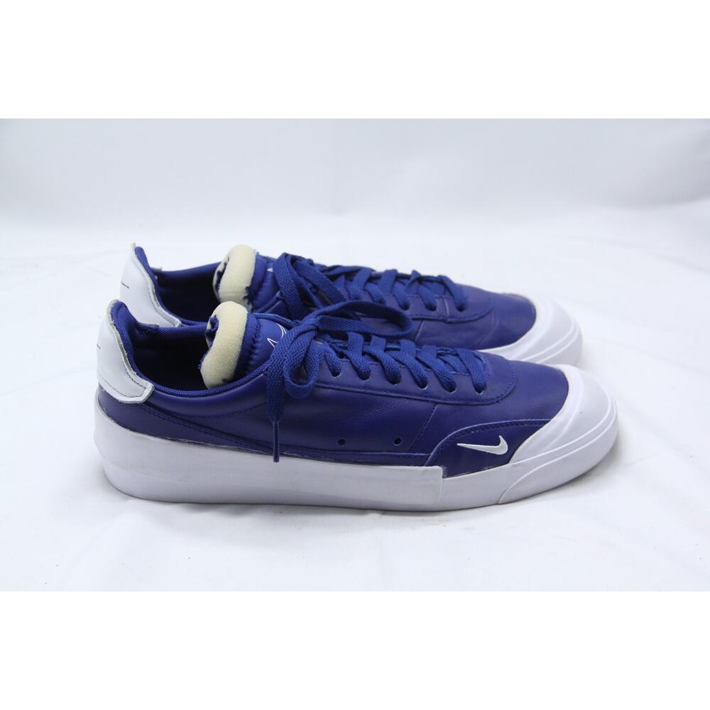 Nike Drop-Type PRM Shoes Mens Size 9 Blue Leathe Low Casual Sneakers CN6916 400